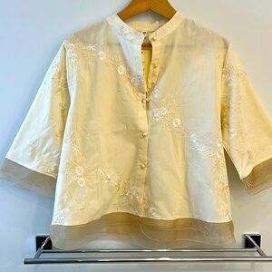 Chinese style cotton blouse fit for M size